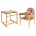 Детский деревянный стульчик для кормления, стульчик-трансформер "My little girl".