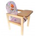 Детский деревянный стульчик для кормления, стульчик-трансформер "Лисичка".