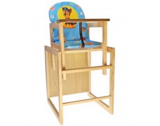 Детский деревянный стульчик для кормления, стульчик-трансформер "Щенячий патруль".